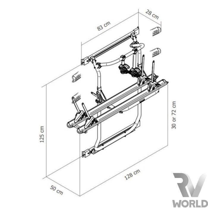 Thule bike rack dimensions sale