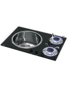 2 Burner CAN Hob and Sink Main